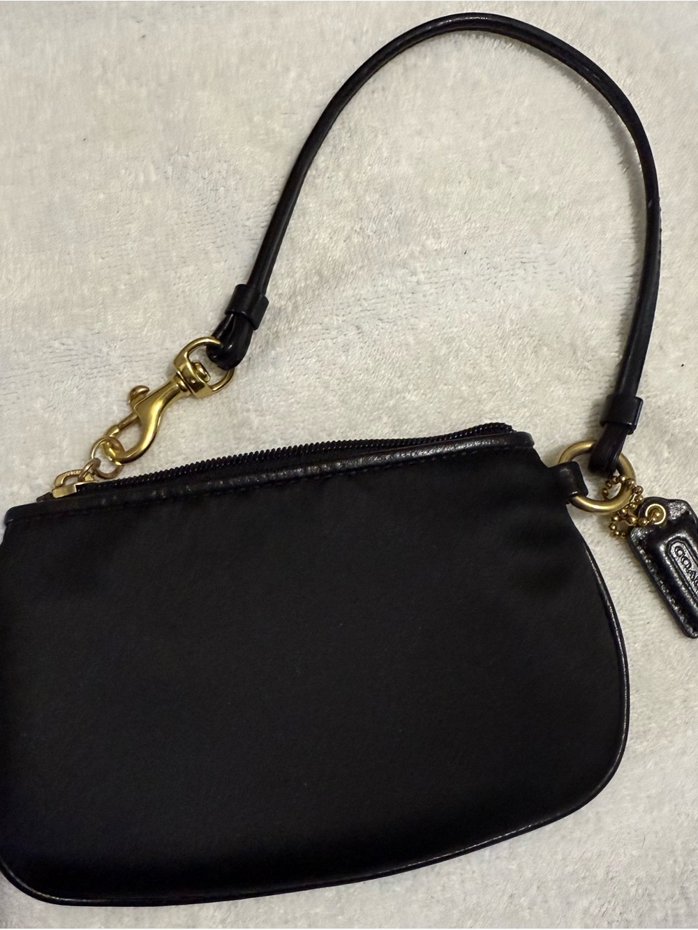 Coach Black Wristlet with Gold Accents - Picture 3 of 3